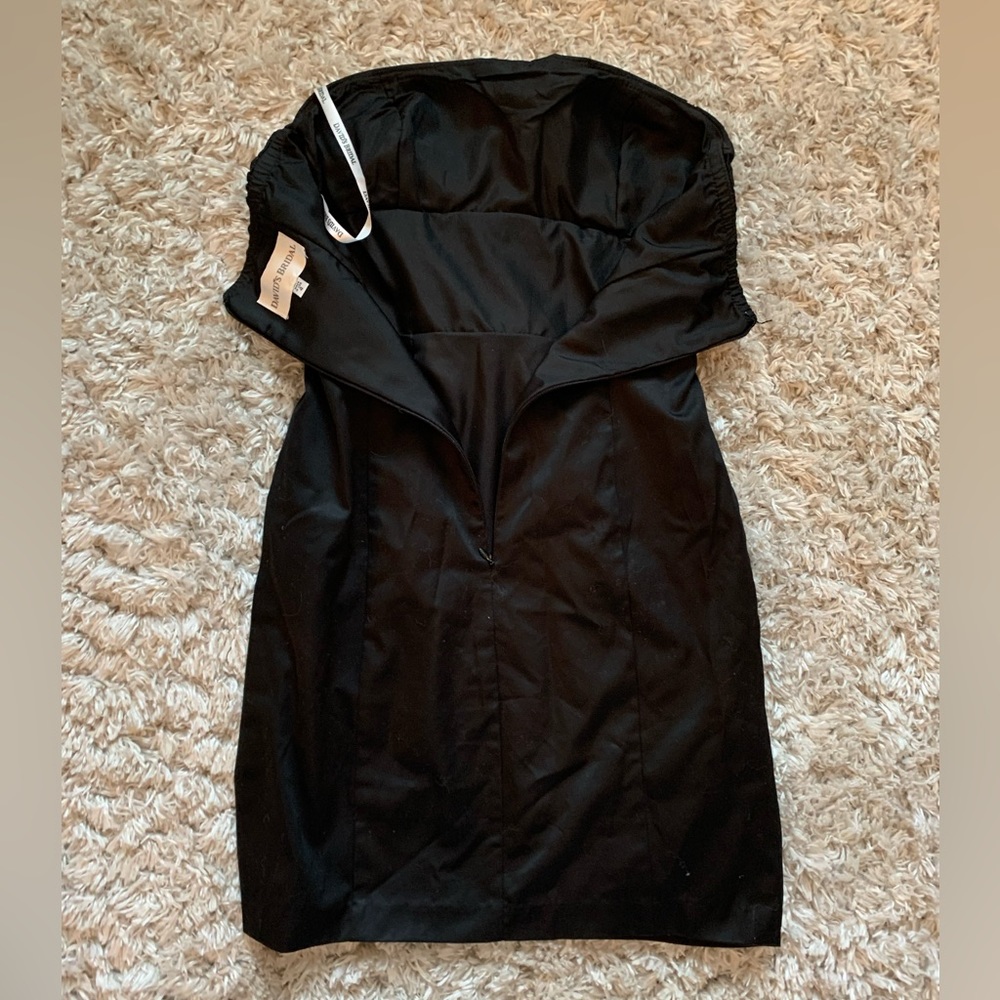 David’s Bridal Black Silk Strapless Dress - Picture 4 of 5